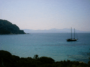 The Sagonne Bay, as seen from the Cargèse Institute