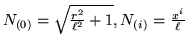 $N_{(0)}=\sqrt{{r^2\over\ell^2}+1}, %%\;, \qquad
N_{(i)}={x^i\over\ell}$
